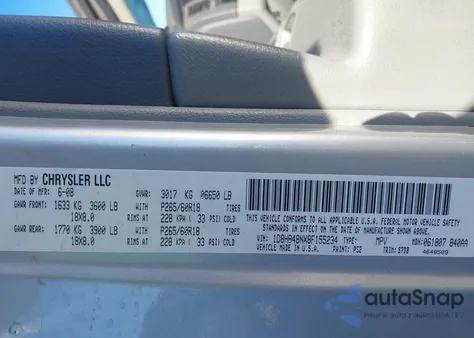 2008 Dodge Durango Slt z USA, uszkodzony, nr VIN 1D8HB48NX8F155234